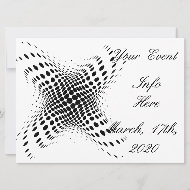 Carte Cercles demi-tons Abstraits X (Devant)