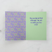 Carte Cercles violets, Anniversaire (Intérieur)