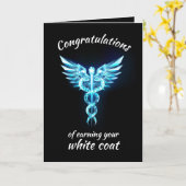 Carte Cérémonie de la blouse blanche Cristal Médical (Fleur jaune)