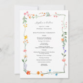 Carte Cérémonie de mariage de jardin secret (Devant)