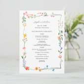 Carte Cérémonie de mariage de jardin secret (Debout devant)