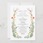 Carte Cérémonie de mariage de jardin secret (Devant)