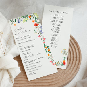 Carte Cérémonie de mariage de jardin secret