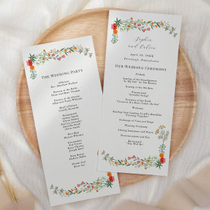 Carte Cérémonie de mariage de jardin secret