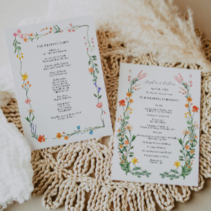 Carte Cérémonie de mariage de jardin secret