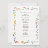 Carte Cérémonie de mariage de jardin secret (Dos)