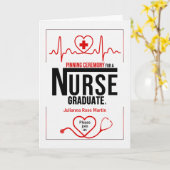 Carte Cérémonie d'épingle École de soins infirmiers (Fleur jaune)