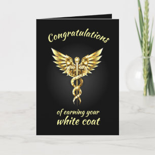 Carte Cérémonie du manteau blanc Gold Médicale