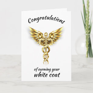 Carte Cérémonie du manteau blanc Gold Médicale
