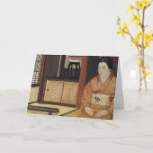 Carte Cérémonie du thé "L'invité" (Fleur jaune)