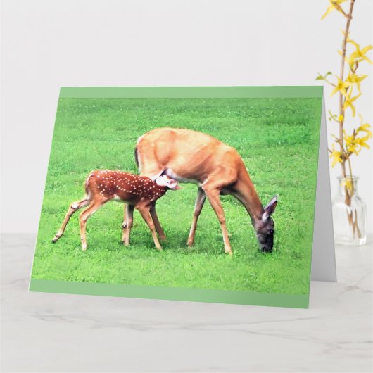 Carte Cerf (Fleur jaune)