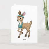 Carte Cerf à la forme avec serviette (Dos)