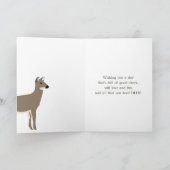 Carte Cerf à queue blanche Personnalisé Anniversaire per (Intérieur)