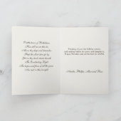 Carte Cerf aquarelle rustique Noël forêt d'hiver (Intérieur)