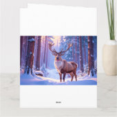 Carte Cerf au cœur du Père Noël - Renne (Dos)