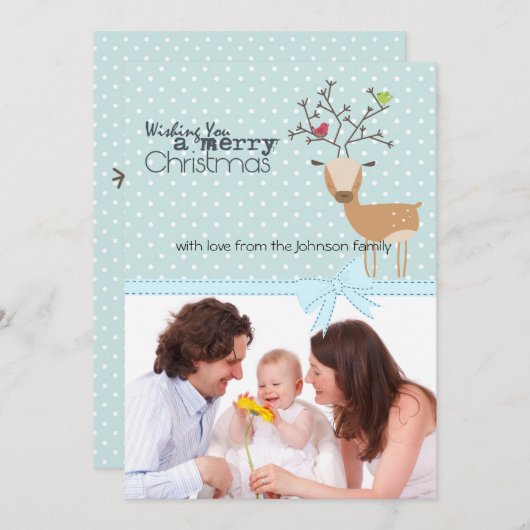 Carte Cerf aux oiseaux (Devant / Derrière)