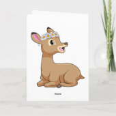 Carte Cerf avec Fleur marguerite (Dos)