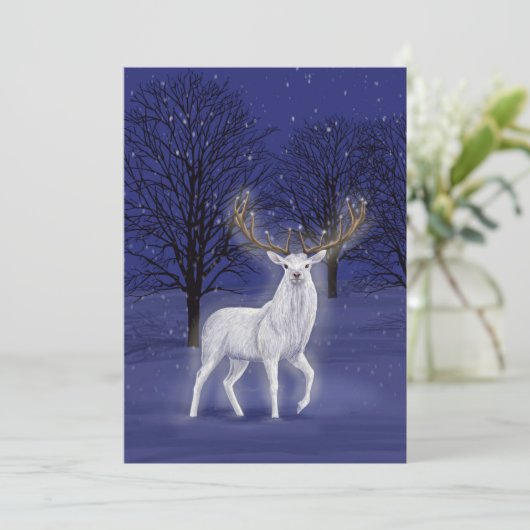Carte Cerf Blanc (Debout devant)