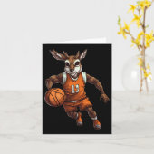 Carte Cerf de basketball  (Fleur jaune)