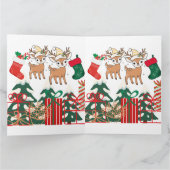 Carte Cerf de dessin animé et éléments de Noël (Intérieur)