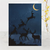 Carte Cerf de lune (Fleur jaune)