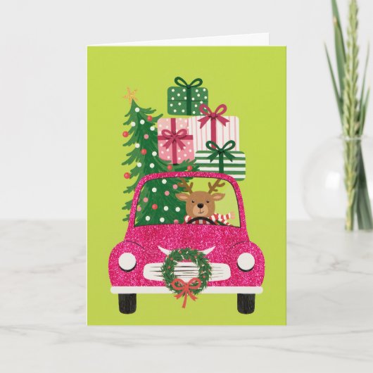 Carte Cerf de Noël (Devant)
