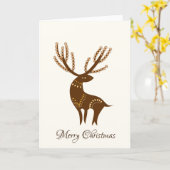 Carte Cerf de Noël (Fleur jaune)