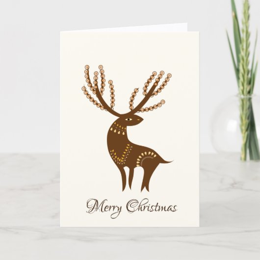 Carte Cerf de Noël (Devant)