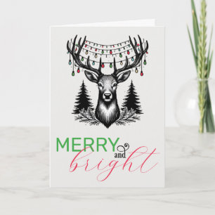 Carte Cerf de Noël