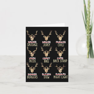 Carte Cerf de Noël drôle Chasse aux cerfs Chasseurs Tout