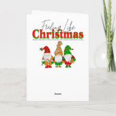 Carte Cerf de Noël en forêt d'hiver festive (Dos)