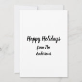 Carte Cerf de Noël Joyeux Personnalisé (Dos)