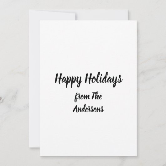 Carte Cerf de Noël Joyeux Personnalisé (Dos)