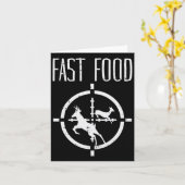 Carte Cerf de restauration rapide humour de chasse à l'é (Fleur jaune)