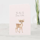 Carte Cerf doux avec chapeau (Devant)