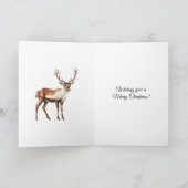 Carte Cerf élan Noël à la crème (Intérieur)