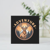 Carte Cerf - Faune - Camping - Aventure (Debout devant)