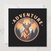 Carte Cerf - Faune - Camping - Aventure (Dos)