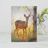 Carte Cerf gracieux dans la conception de la nature fore (Debout devant)