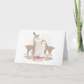 Carte Cerf Mignon Amoureux (Devant)