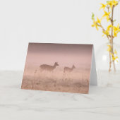 Carte Cerfs à l'aube (Fleur jaune)