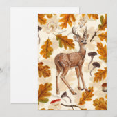 Carte Cerfs dans la forêt automnale (Devant / Derrière)