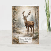 Carte Cerfs de la forêt hivernale (Devant)