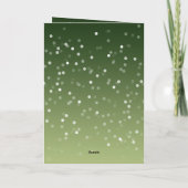 Carte Cerfs de Noël points bokeh verts blancs (Dos)