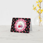 Carte Cerise Aquarelle Anniversaire (Fleur jaune)