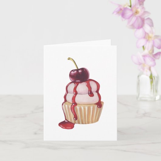 Carte Cerise Cupcake (Orchidée)