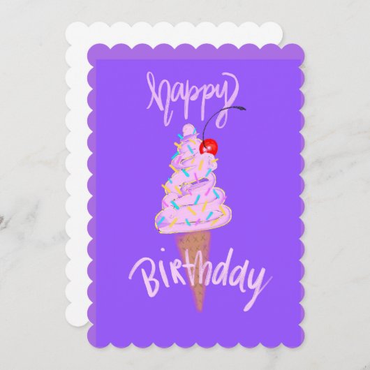 Carte Cerise sur le Gâteau 🍒 (Devant / Derrière)