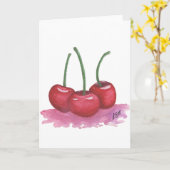 Carte Cerises (Fleur jaune)