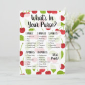 Carte Cerises Quoi de neuf dans votre sac Jeu de douche (Debout devant)