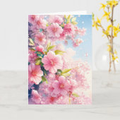 Carte Cerisier à fleurs murmures de printemps (Fleur jaune)